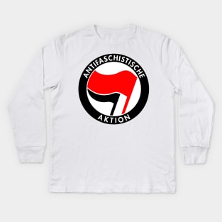 Antifaschistische Aktion Kids Long Sleeve T-Shirt